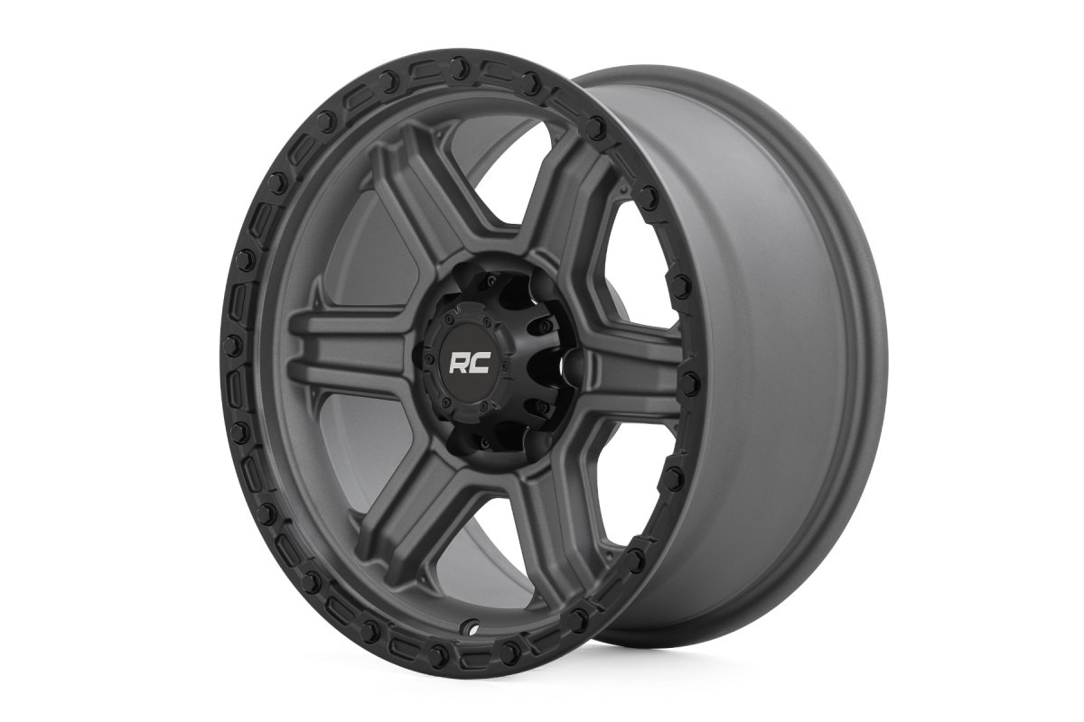 Wheel - Rough Country - 79 Series - Gunmetal Gray w/Black Ring